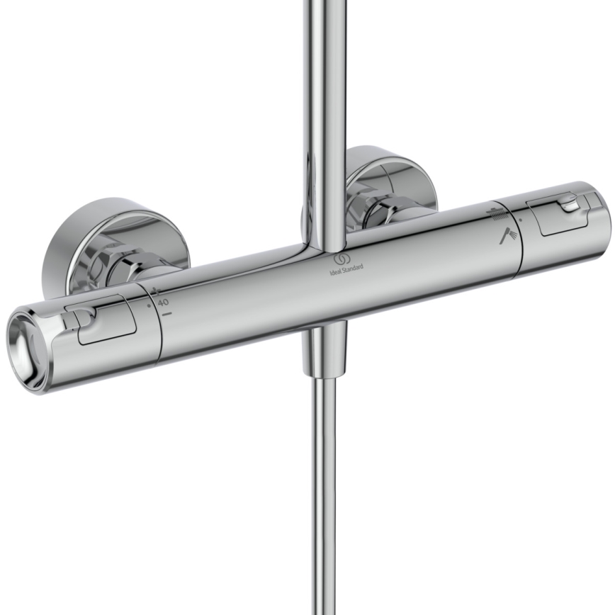 Ideal Standard A7565AA - Conjunto de duche com misturador termostático CERATHERM T50 em cromo brilhante