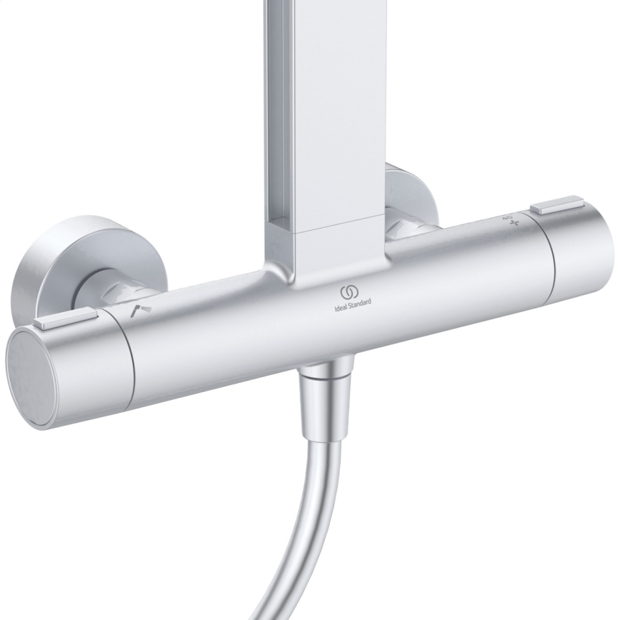 Ideal Standard BD583SI - Conjunto de duche com misturador termostático CERATHERM ALU+ prateado