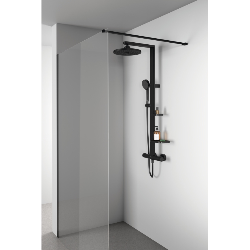 Ideal Standard BD583XG - Conjunto de duche com misturador CERATHERM ALU+ em preto fosco