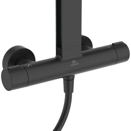 Ideal Standard BD583XG - Conjunto de duche com misturador CERATHERM ALU+ em preto fosco