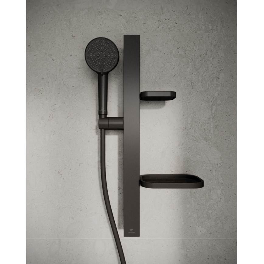 Ideal Standard BD586XG - Conjunto de duche IDEALRAIN ALU+ preto mate