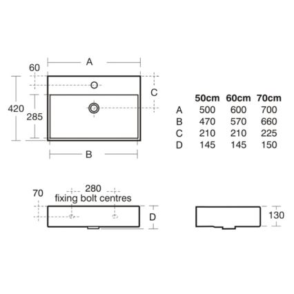 Ideal Standard K077701 - Lavatório suspenso STRADA 50x42 cm cerâmica/branco