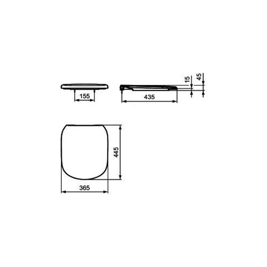 Ideal Standard T352901 - Assento sanitário SoftClose TESI branco