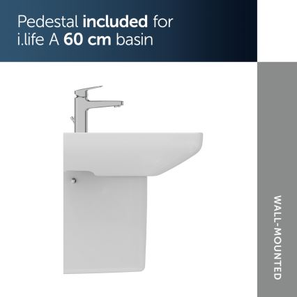 Ideal Standard T470501 - Lavatório suspenso I.LIFE A 60x48 cm cerâmica/branco