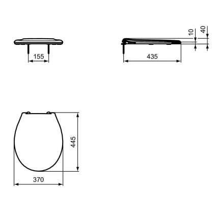 Ideal Standard W835001 - Tampa de sanita branca