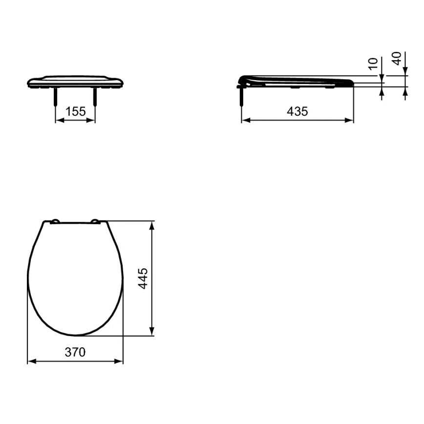 Ideal Standard W835001 - Tampa de sanita branca