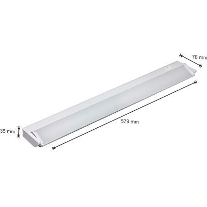 Iluminação de armário de cozinha LED LED/10W/230V branco