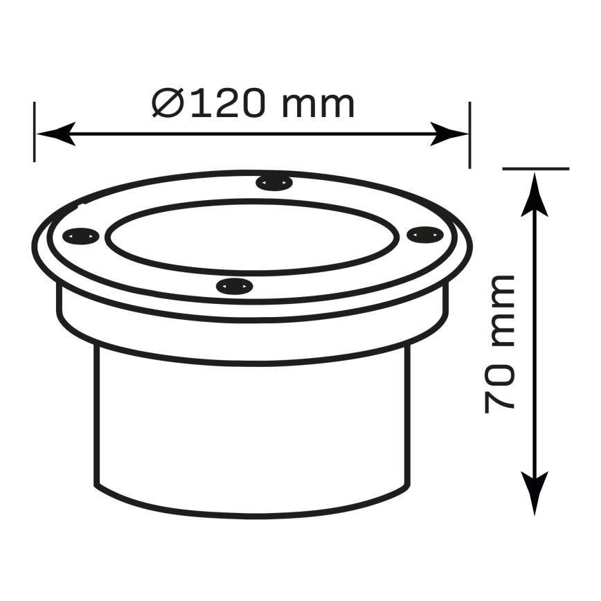 Iluminação de caminho de acesso LED MIVO LED/3W/230V diâmetro 12 cm IP67 cromado mate