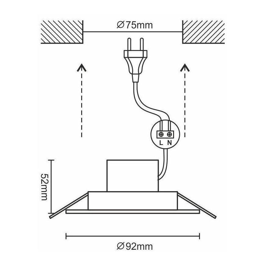 Iluminação de casa de banho LED com regulação LED/7W/230V 3000K-6500K Wi-Fi Tuya IP44