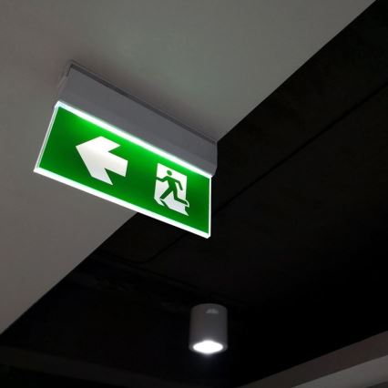 Iluminação de emergência LED EMERGENCY EXIT LED/2,5W/230V 4em1 6000K