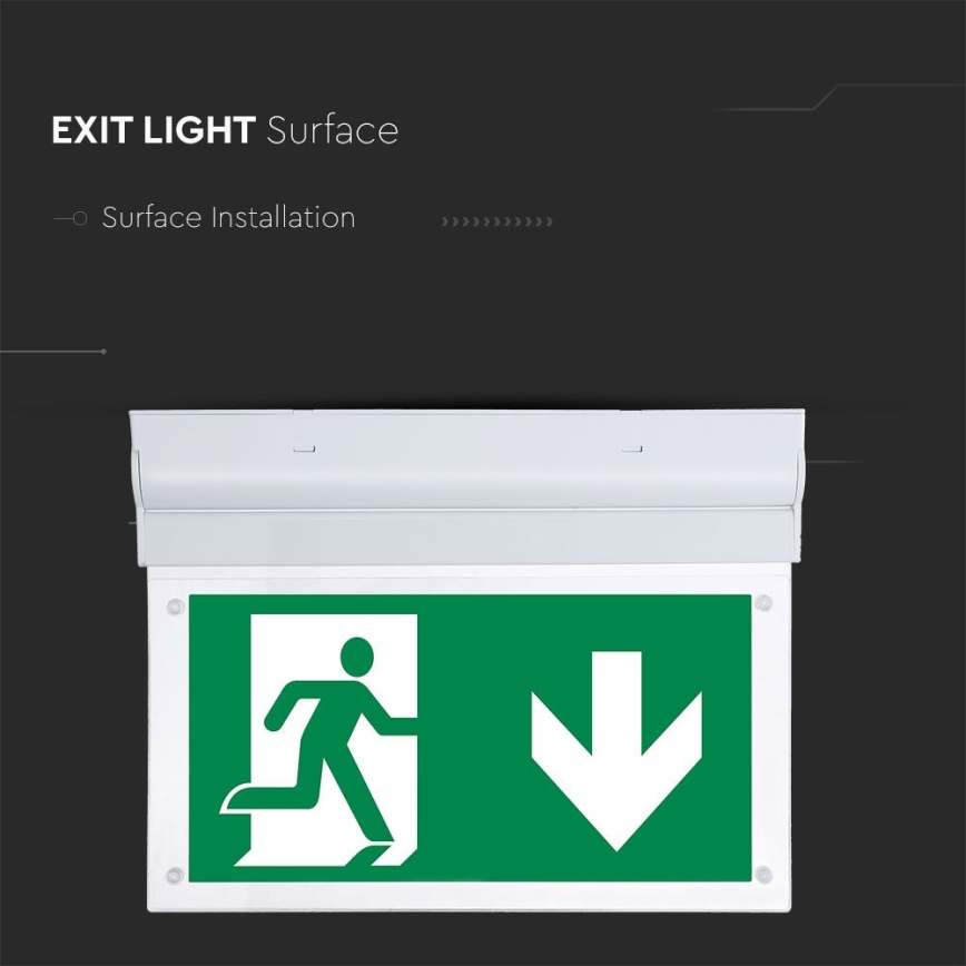 Iluminação de emergência LED EMERGENCY EXIT SAMSUNG CHIP LED/2W/230V 6000K