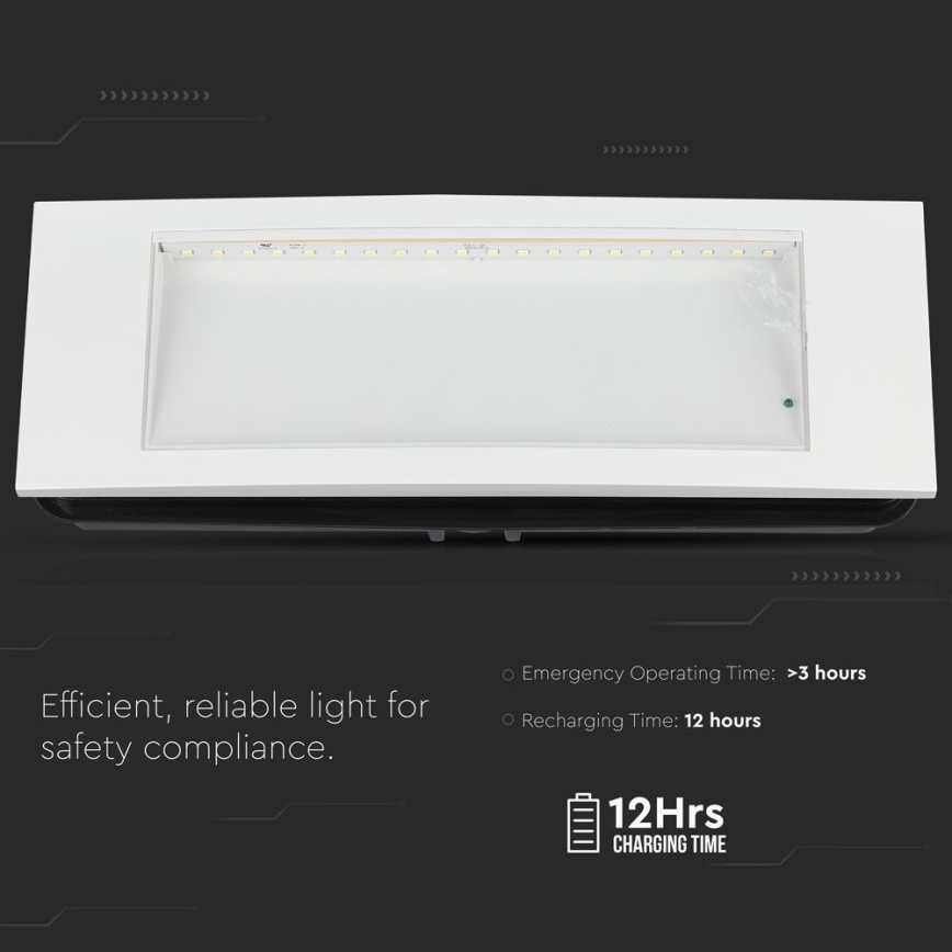 Iluminação de emergência LED EMERGENCY EXIT SAMSUNG CHIP LED/3,8W/230V 6000K