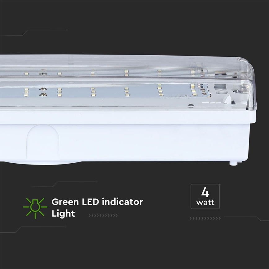 Iluminação de emergência LED EMERGENCY EXIT SAMSUNG CHIP LED/4W/230V 6000K IP65
