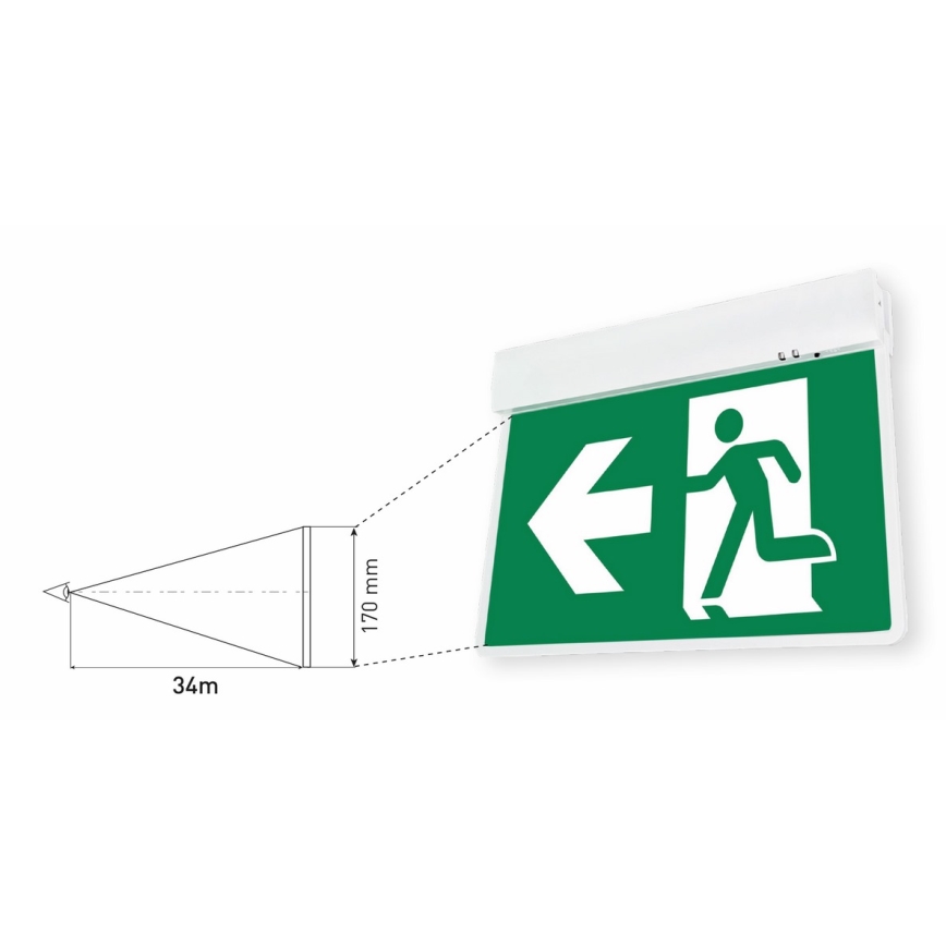 Iluminação de emergência LED LED/4,5W/230V 6500K