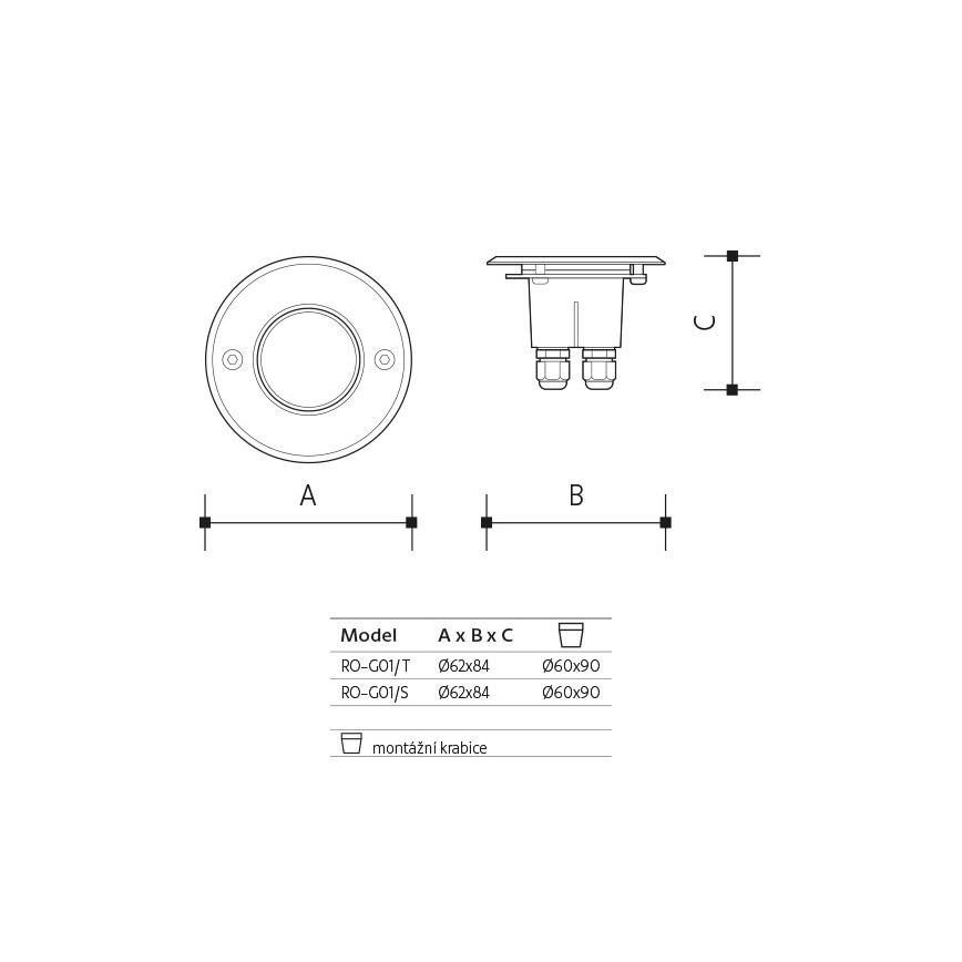 Iluminação de entrada exterior LED ROAD LED/0,5W/230V IP67 3000K