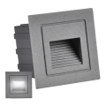 Iluminação de escadas exteriores LED Q6 LED/3W/230V IP44