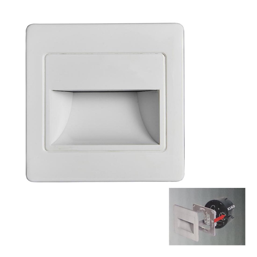 Iluminação de escadas LED STEP LIGHT LED/1,5W/230V prateada