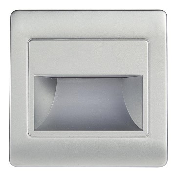 Iluminação de escadas LED STEP LIGHT NET LED/1,5W/30V prateada