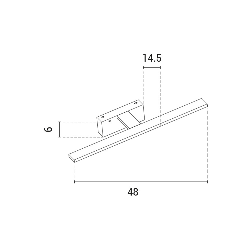 Iluminação de espelho LED LED/10W/230V 3000K cromado brilhante