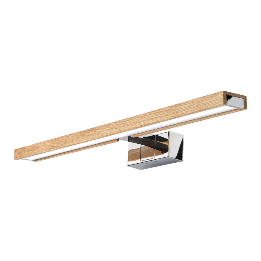 Brilagi - Iluminação LED 3 em 1 para espelho de casa de banho WOODY MIRROR LED/12W/230V 60 cm IP44 cromado brilhante/carvalho