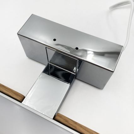 Brilagi - Iluminação LED 3 em 1 para espelho de casa de banho WOODY MIRROR LED/12W/230V 60 cm IP44 cromado brilhante/carvalho