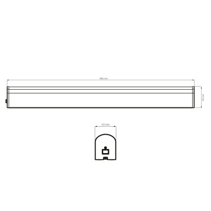 Iluminação de espelho para casa de banho LED ALEX LED/15W/230V 4000K 60 cm IP44 cromado brilhante