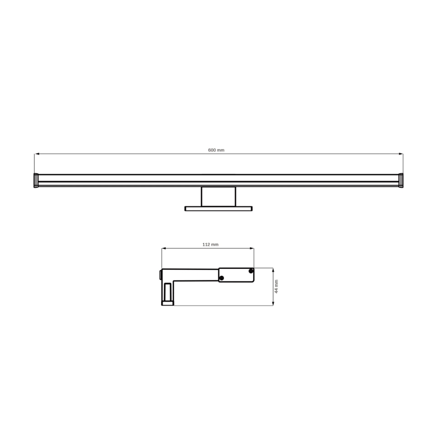 Iluminação de espelho para casa de banho LED ELBA LED/12W/230V 4000K 60 cm IP44 cromado brilhante