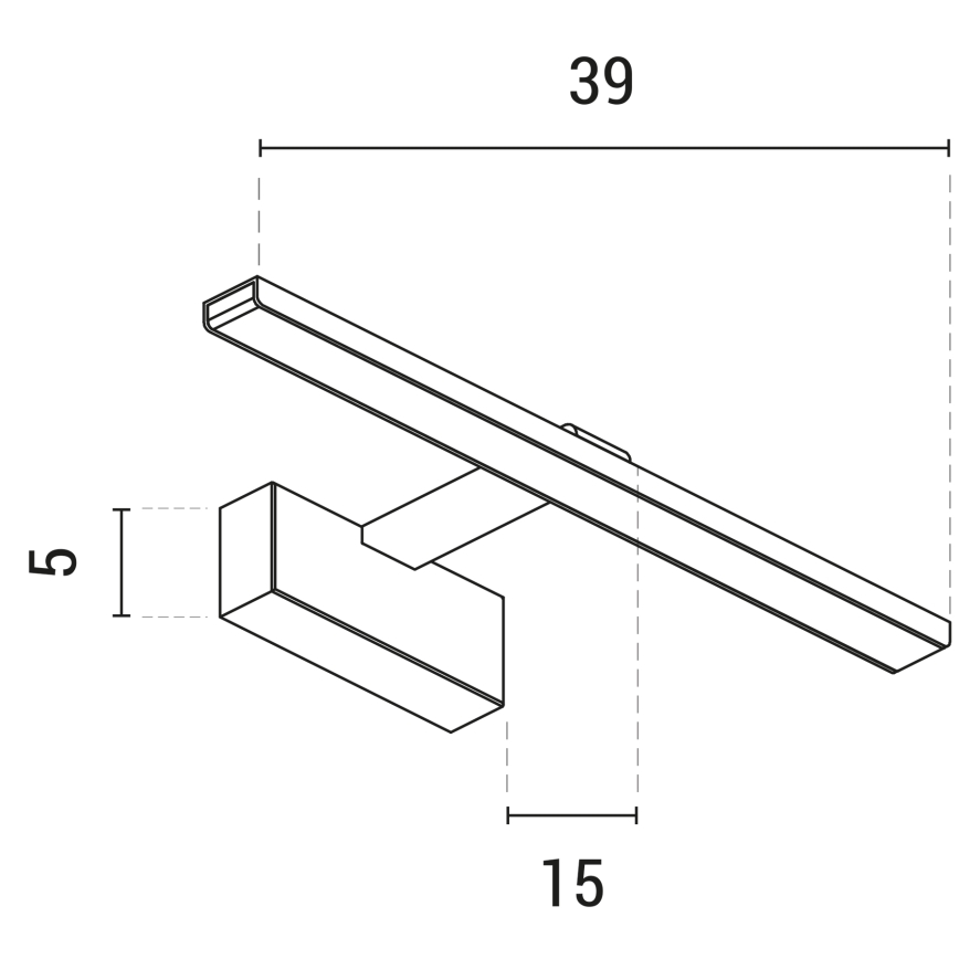 Iluminação de ilustração LED LED/9W/230V 3000K 39 cm branco