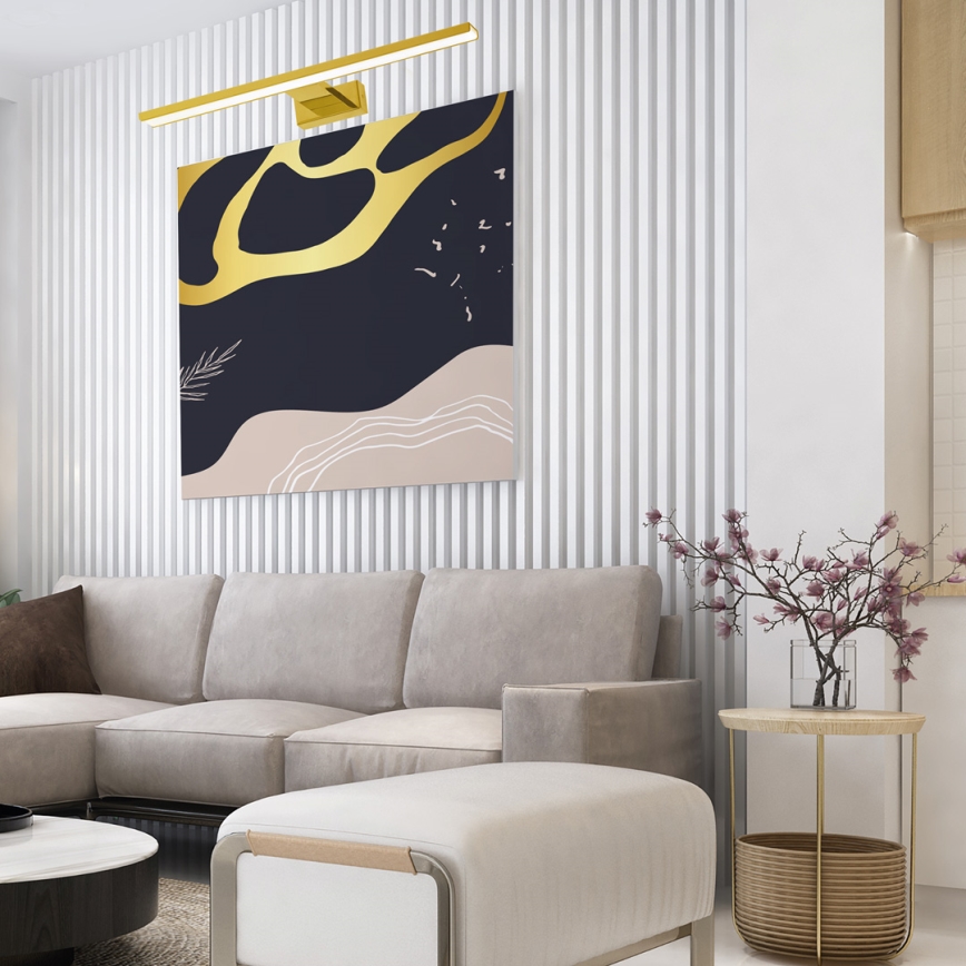 Iluminação de ilustração LED PINTO LED/12W/230V dourada