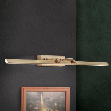 Iluminação de ilustração LED PUBLIO LED/15W/230V 75 cm dourado/pátina