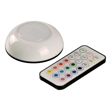 Iluminação de mobiliário LED RGBW regulável LED/0,5W/4,5V 3xAAA branco + comando à distância