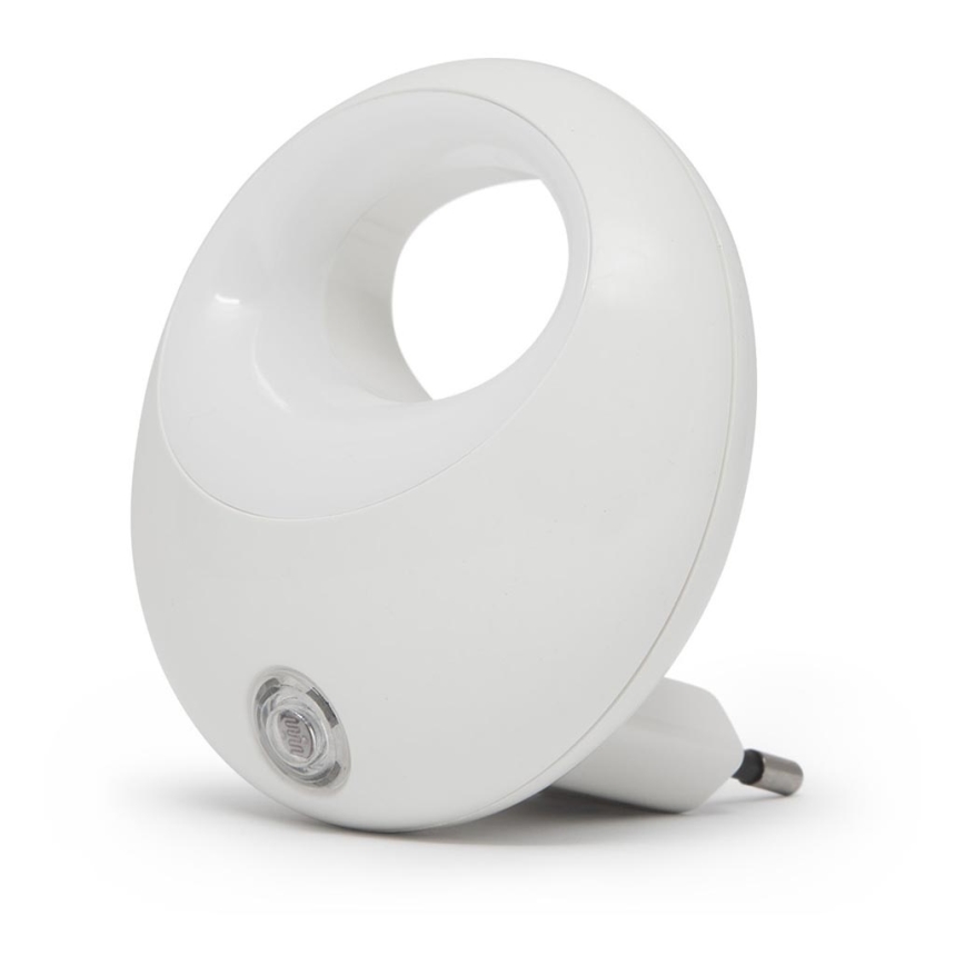 Iluminação de orientação de tomada LED com sensor LED/1W/230V branca