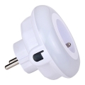 Iluminação de orientação LED com sensor de crepúsculo e tomada LED/0,6W/230V