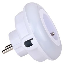 Iluminação de orientação LED com sensor de crepúsculo e tomada LED/0,6W/230V