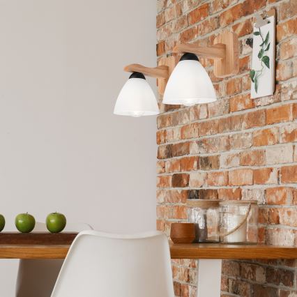 Iluminação de parede ADRIANO 1xE27/60W/230V carvalho