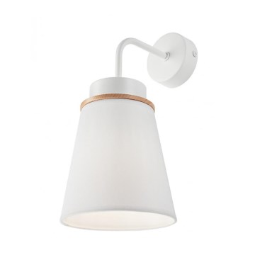 Iluminação de parede AGUSTINO 1xE27/60W/230V branco/faia