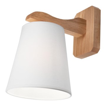 Iluminação de parede ANDREA 1xE27/60W/230V carvalho/branco