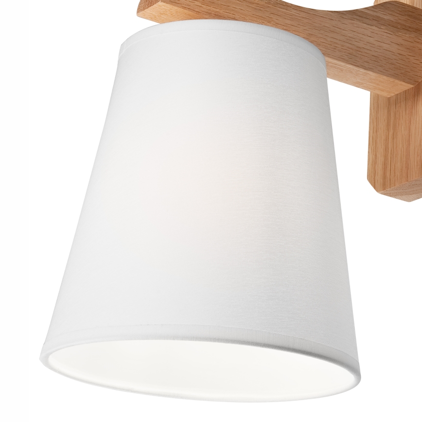 Iluminação de parede ANDREA 1xE27/60W/230V carvalho/branco