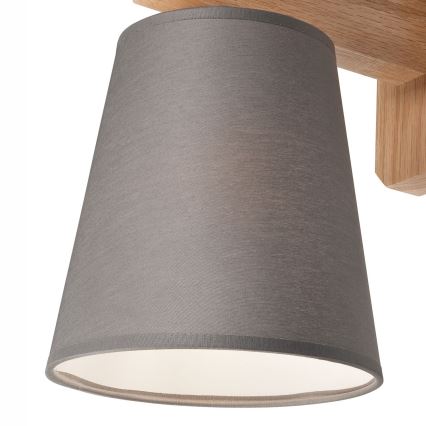 Iluminação de parede ANDREA 1xE27/60W/230V carvalho/cinzento