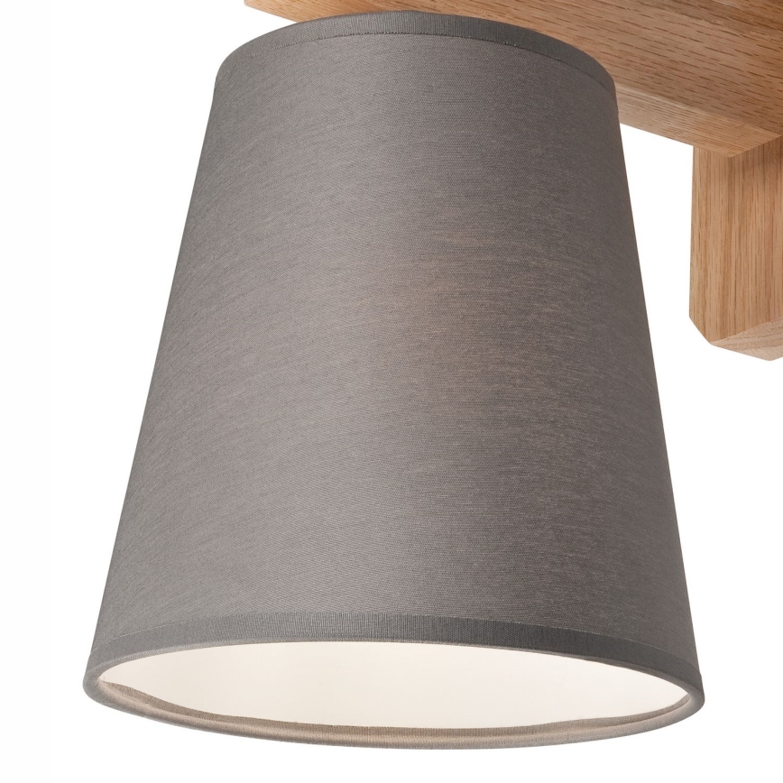 Iluminação de parede ANDREA 1xE27/60W/230V carvalho/cinzento