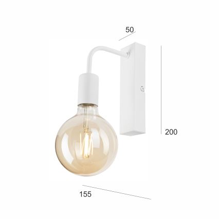 Iluminação de parede ASTRID 1xE27/60W/230V branco