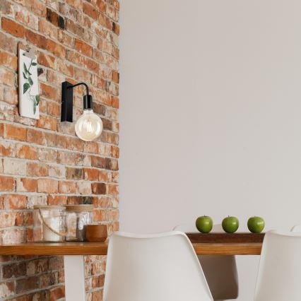 Iluminação de parede ASTRID 1xE27/60W/230V preto brilhante