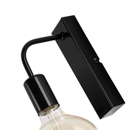 Iluminação de parede ASTRID 1xE27/60W/230V preto brilhante