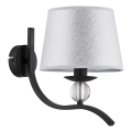 Iluminação de parede BARNI 1xE14/10W/230V preto/prateado