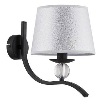 Iluminação de parede BARNI 1xE14/10W/230V preto/prateado