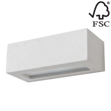 Iluminação de parede BLOCK 1xE27/40W/230V betão - certificado por FSC