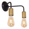 Iluminação de parede BRENDA 2xE27/60W/230V preto/dourada