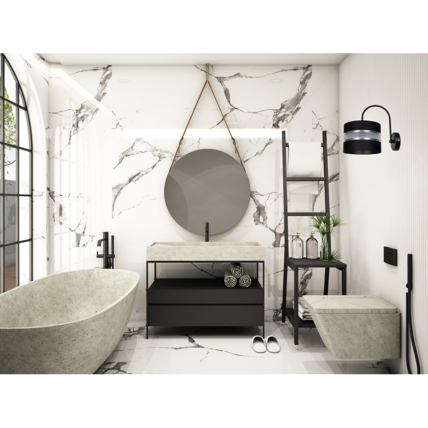 Iluminação de parede CORAL 1xE27/60W/230V preto