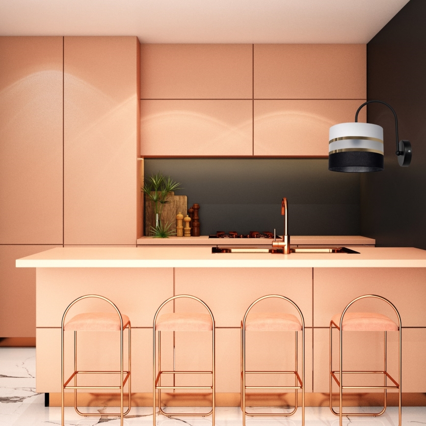 Iluminação de parede CORAL 1xE27/60W/230V preto