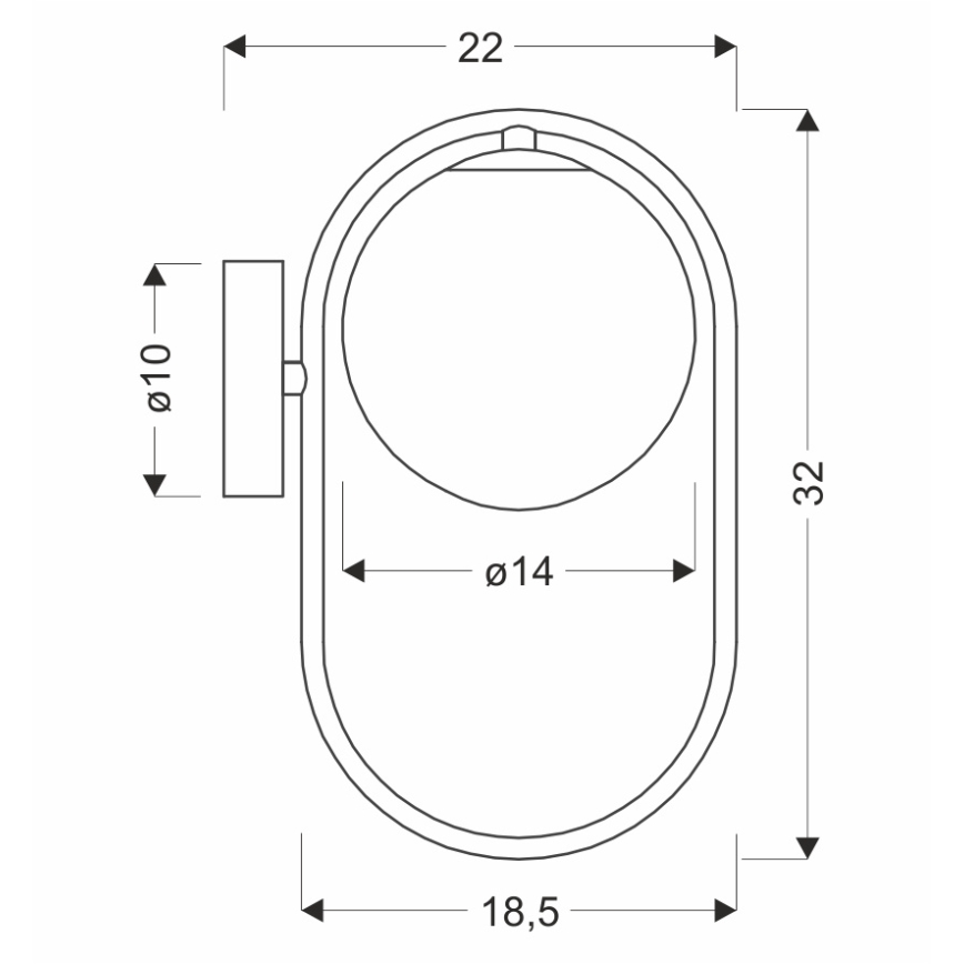 Iluminação de parede CORDEL 1xG9/28W/230V preto/fumado preto